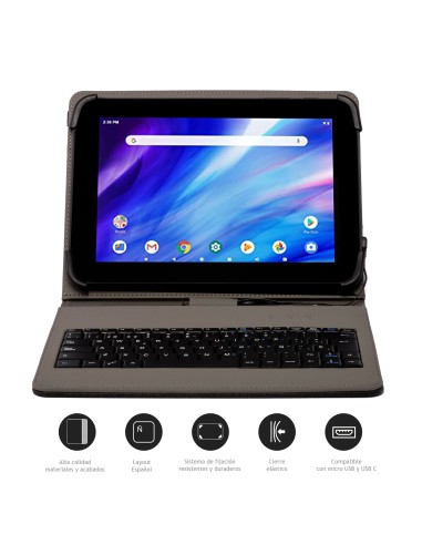 Nilox FUNDA TECLADO USB DE 9,7" A 10.5" NEGRA