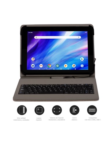 Nilox FUNDA TECLADO USB DE 9,7" A 10.5" BEIGE
