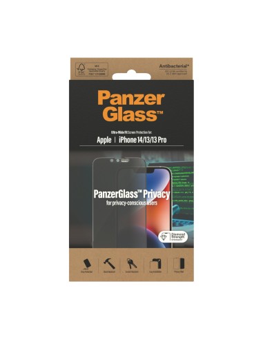 PanzerGlass ® Privacy Screen Protector iPhone 14 | 13 | 13 Pro | Ultra-Wide Fit Protector de pantalla Apple 1 pieza(s)