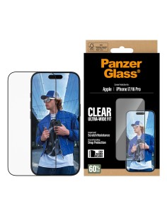 PanzerGlass ® Screen Protector iPhone 17 | iPhone 16 Pro | Ultra-Wide Fit w. EasyAligner Protector de pantalla Apple 1 pieza(s) 2