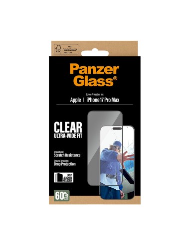 PanzerGlass ® Screen Protector iPhone 17 Pro Max | Ultra-Wide Fit w. EasyAligner Protector de pantalla Apple 1 pieza(s)