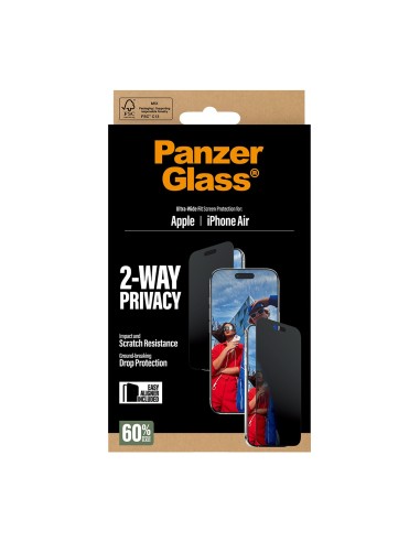 PanzerGlass ® 2-Way Privacy Screen Protector iPhone Air | Ultra-Wide Fit w. EasyAligner Protector de pantalla Apple 1 pieza(s)
