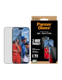 PanzerGlass ® 2-Way Privacy Screen Protector iPhone 17 Pro Max | Ultra-Wide Fit w. EasyAligner Protector de pantalla Apple 1 2