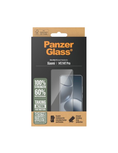 PanzerGlass ® Screen Protector Xiaomi 14T | 14T Pro | Ultra-Wide Fit Protector de pantalla 1 pieza(s)