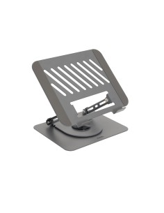 TooQ Soporte Elevador con rotación 360° y ajustable, para dispositivos de 11”-17”, Color Gris Oscuro