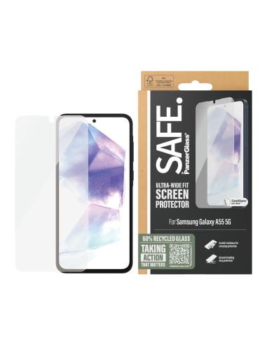 PanzerGlass SAFE. by ® Screen Protector Samsung Galaxy A55 5G | Ultra-Wide Fit w. EasyAligner Protector de pantalla 1 pieza(s)