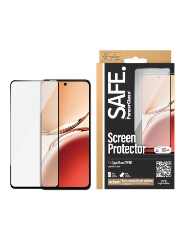 PanzerGlass SAFE. by ® Screen Protector w. Black Frame Oppo Reno12 F 5G | Ultra-Wide Fit Protector de pantalla 1 pieza(s)