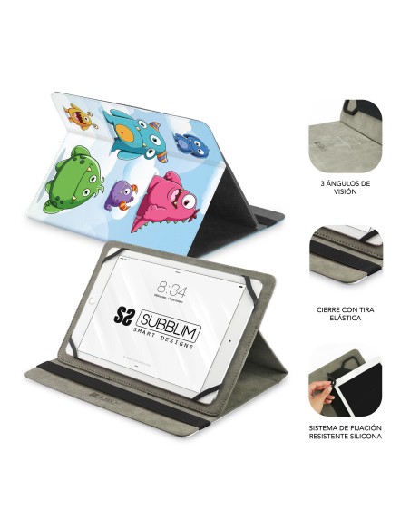 SUBBLIM Funda Tablet Universal TRENDY CASE MONSTERS 11"