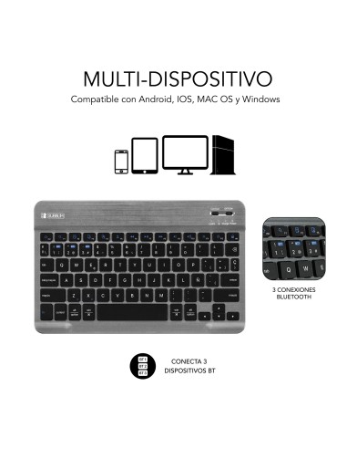 SUBBLIM Funda con Teclado KeyTab Pro BT Samsung Galaxy Tab A9 +11”