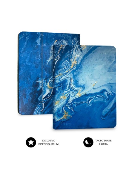 SUBBLIM Funda con Teclado Keytab Pro BT Trendy Marmol Azul