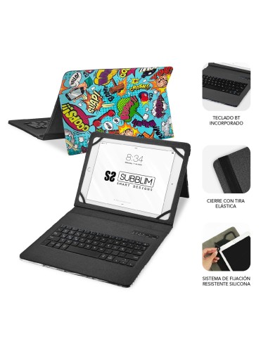 SUBBLIM Funda con Teclado Keytab Pro BT Trendy Comic