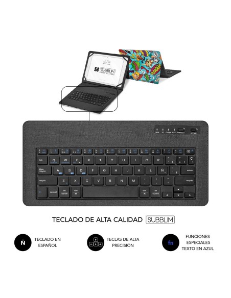 SUBBLIM Funda con Teclado Keytab Pro BT Trendy Comic