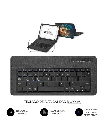 SUBBLIM Funda con Teclado Keytab Pro BT Trendy Leon