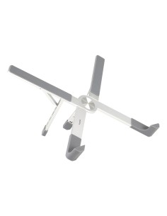 TooQ Soporte elevador plegable de aluminio para portátiles, Plata