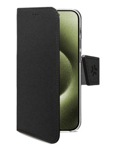 Celly WALLY1078 funda para teléfono móvil 15,5 cm (6.1") Funda cartera Negro