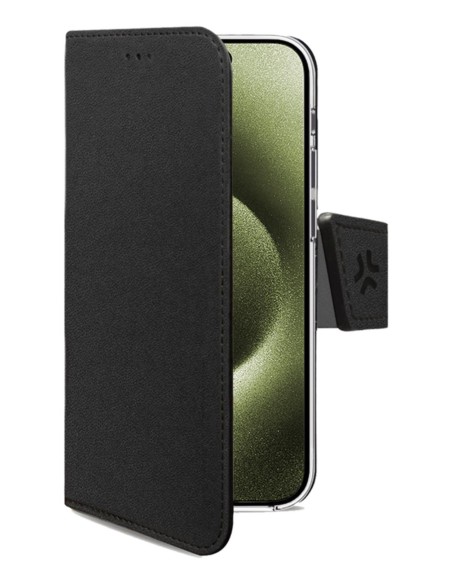 Celly WALLY1078 funda para teléfono móvil 15,5 cm (6.1") Funda cartera Negro