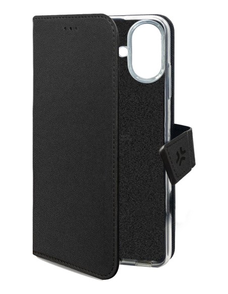 Celly WALLY1078 funda para teléfono móvil 15,5 cm (6.1") Funda cartera Negro