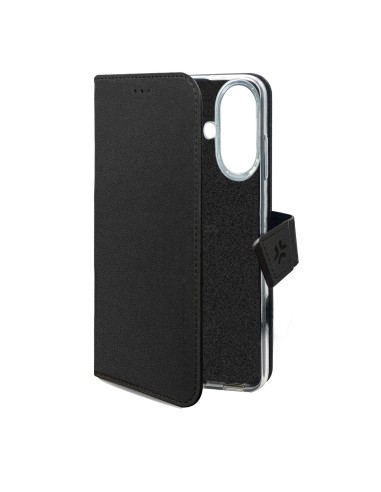 Celly WALLY funda para teléfono móvil 17 cm (6.7") Funda cartera Negro