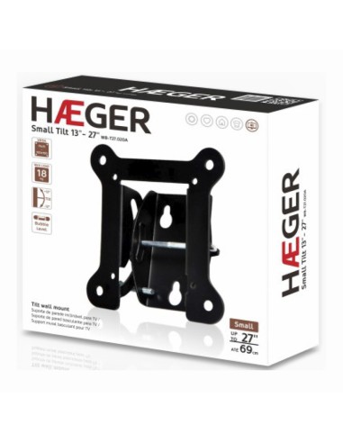 Haeger WB-T27.020A soporte para TV 68,6 cm (27") Negro