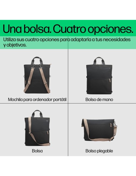 HP Bolso de mano de mochila para ordenador portátil convertible de 14 pulgadas