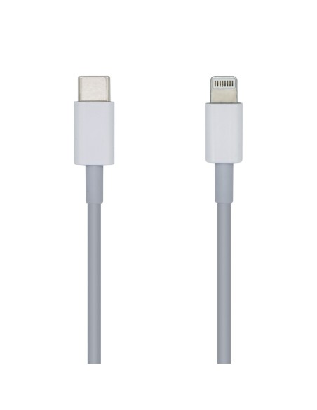 AISENS Cable USB 2.0 USB-С A Lightning PD 2A, Lightning M-USB-С M, Blanco, 2.0m