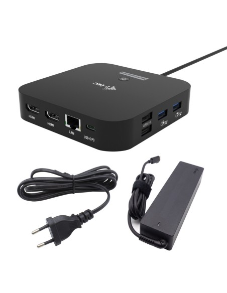 i-tec USB-C Dual HDMI Docking Station with Power Delivery 100 W + Universal Charger 100W