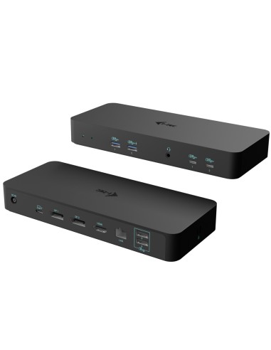 i-tec C31INTGTRI4KDOCPDCH base para portátil y replicador de puertos Alámbrico USB 3.2 Gen 1 (3.1 Gen 1) Type-C Negro