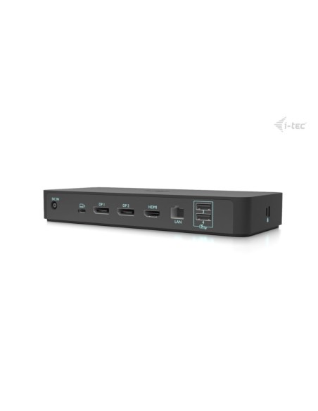 i-tec C31INTGTRI4KDOCPDCH base para portátil y replicador de puertos Alámbrico USB 3.2 Gen 1 (3.1 Gen 1) Type-C Negro