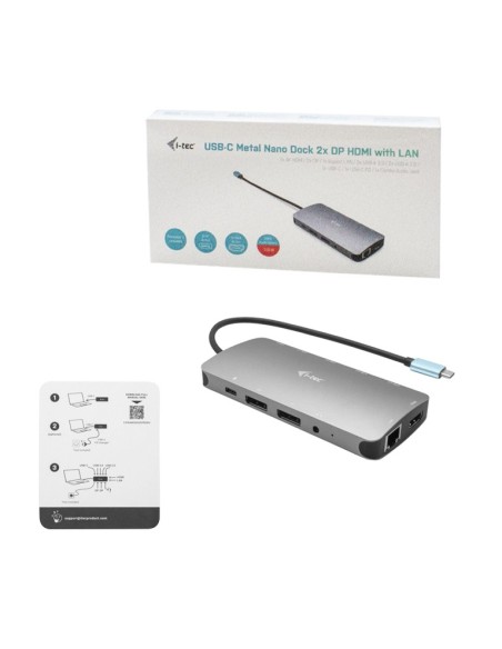 i-tec Metal USB-C Nano 3x Display Docking Station + Power Delivery 100 W