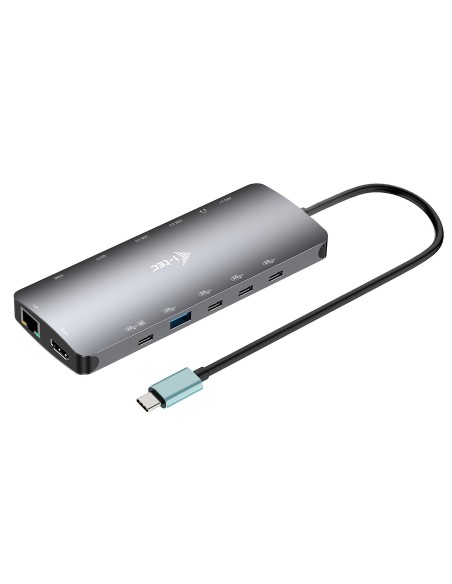 i-tec Metal USB-C Nano 3x Display Dock, 2x HDMI 1x USB-C video with Power Delivery 140W + Universal Charger 140 W