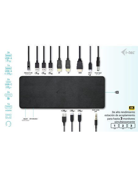 i-tec USB-C Triple Display Docking Station Gen 2 Pro + Power Delivery 100W
