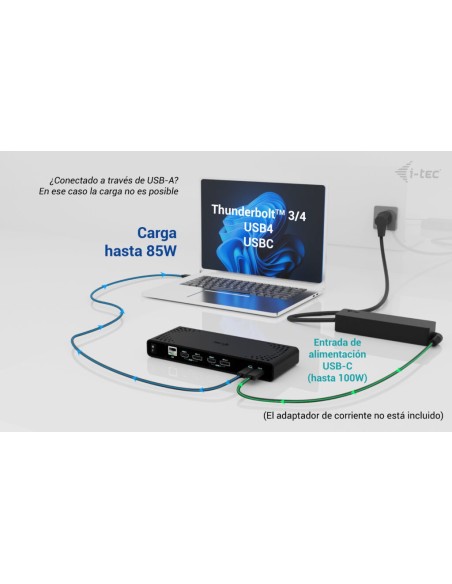 i-tec Universal Dual 4K Display Docking Station + Power Delivery 85W