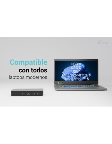 i-tec Universal Intelligent Dual Display Docking Station + Power Delivery 100W