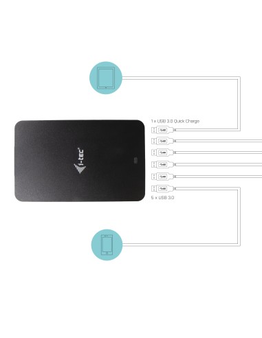 i-tec USB Smart Charger 6x USB-A Port 52W