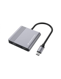 Conceptronic DONN13G base para portátil y replicador de puertos Alámbrico USB 3.2 Gen 1 (3.1 Gen 1) Type-C Gris 2