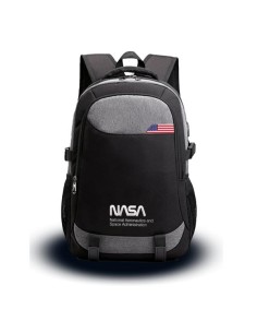 NASA BAG02 mochila City backpack Negro, Gris Oxford