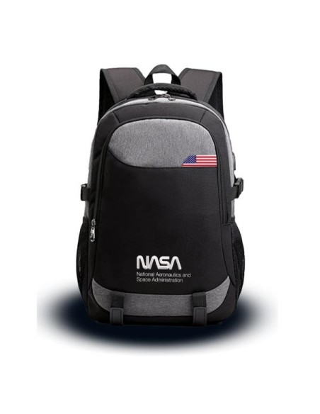 NASA BAG02 mochila City backpack Negro, Gris Oxford