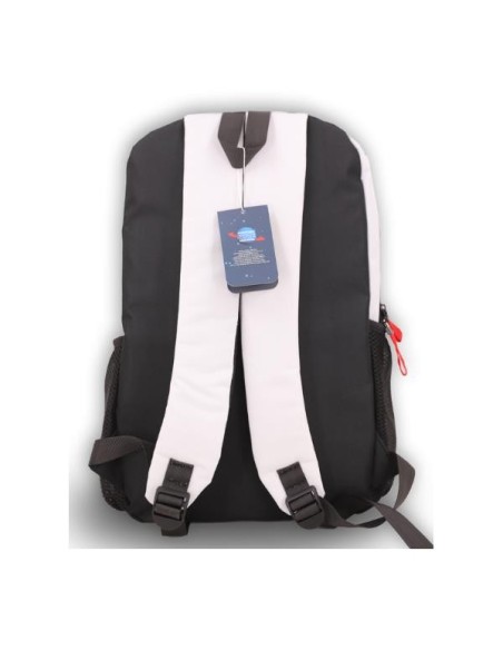 NASA BAG05-W mochila City backpack Negro, Blanco Oxford