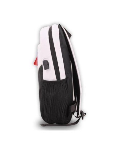 NASA BAG05-W mochila City backpack Negro, Blanco Oxford