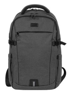 NATEC NTO-2226 mochila City backpack Negro, Gris Poliéster