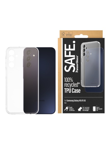 PanzerGlass SAFE. by ® TPU Case Samsung Galaxy A15 | A15 5G | Transparent funda para teléfono móvil Transparente