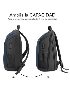 SUBBLIM Nomad Xpand Air Padding mochila City backpack Azul Poliéster reciclado 2