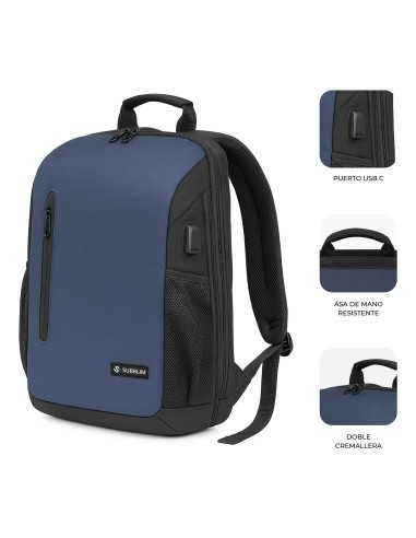 SUBBLIM Nomad Xpand Air Padding mochila City backpack Azul Poliéster reciclado