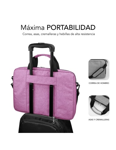SUBBLIM Maletín Ordenador Air Padding Laptop bag 15,6" Rosa