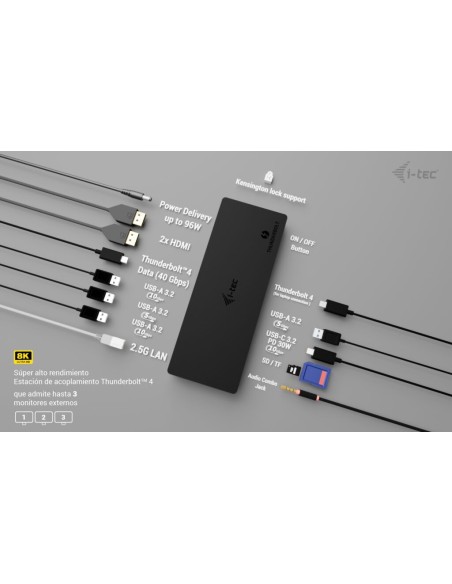 i-tec Thunderbolt4 Triple Display Docking Station + Power Delivery 96W