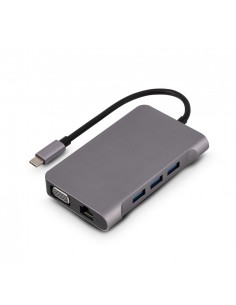 Urban Factory TCM16UF base para portátil y replicador de puertos Alámbrico USB 3.2 Gen 1 (3.1 Gen 1) Type-C Gris 2