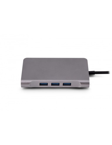 Urban Factory TCM16UF base para portátil y replicador de puertos Alámbrico USB 3.2 Gen 1 (3.1 Gen 1) Type-C Gris