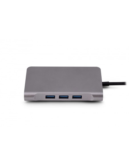 Urban Factory TCM16UF base para portátil y replicador de puertos Alámbrico USB 3.2 Gen 1 (3.1 Gen 1) Type-C Gris