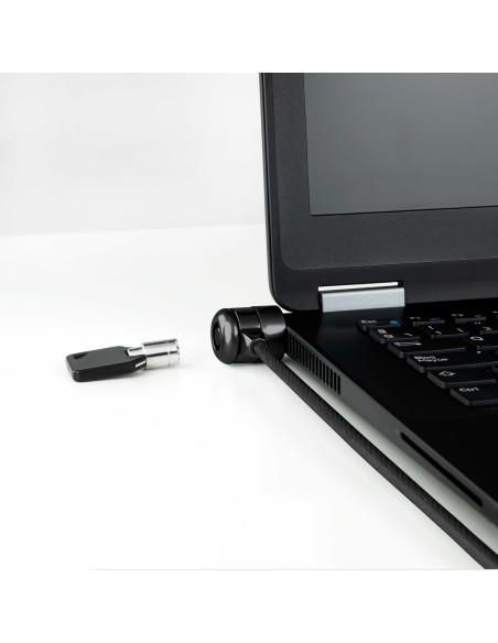 TooQ Cable de Seguridad con Llave para Portátiles 1.5 metros, Gris Oscuro