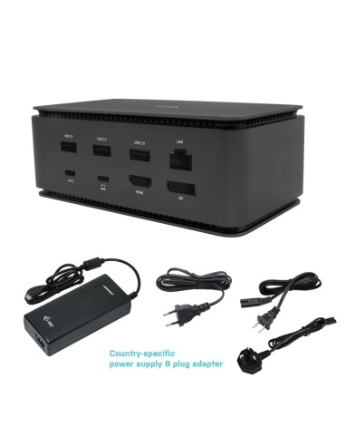 i-tec Metal USB4 Docking station Dual 4K HDMI DP with Power Delivery 80 W + Universal Charger 100 W
